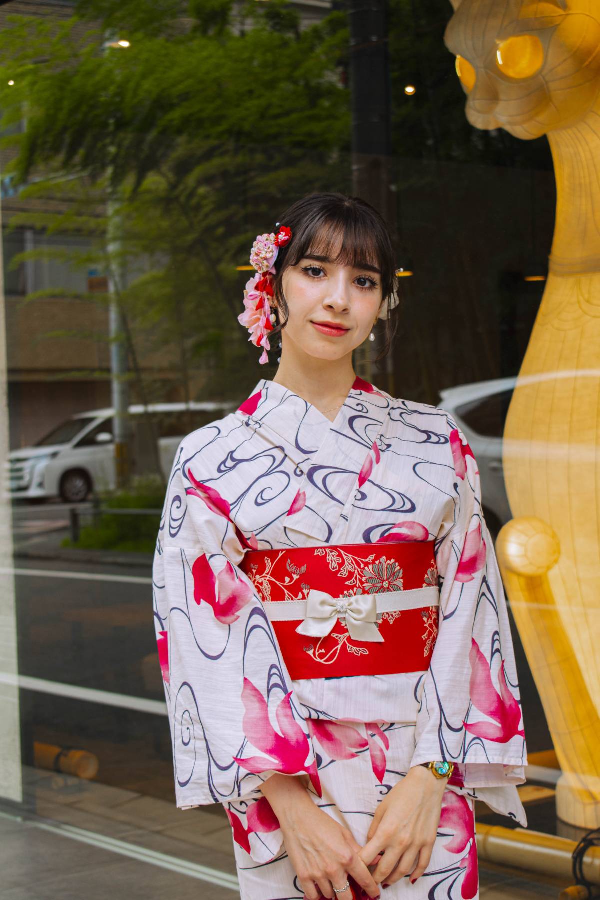 guest from USA - kyoto travel, gion kimono, japanese culture