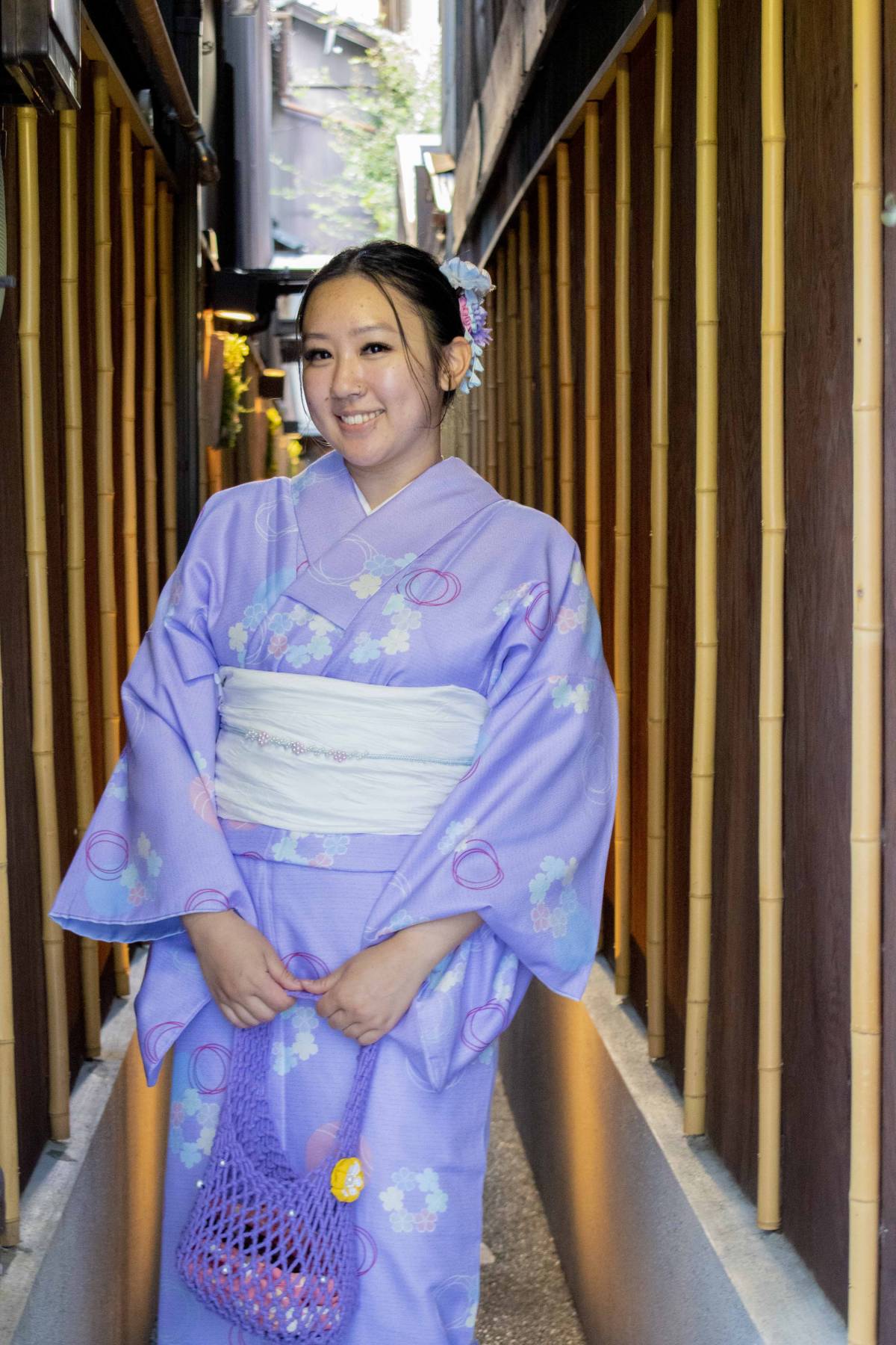 Guest From USA - cherry blossom kimono, gion kimono, arashiyama kimono