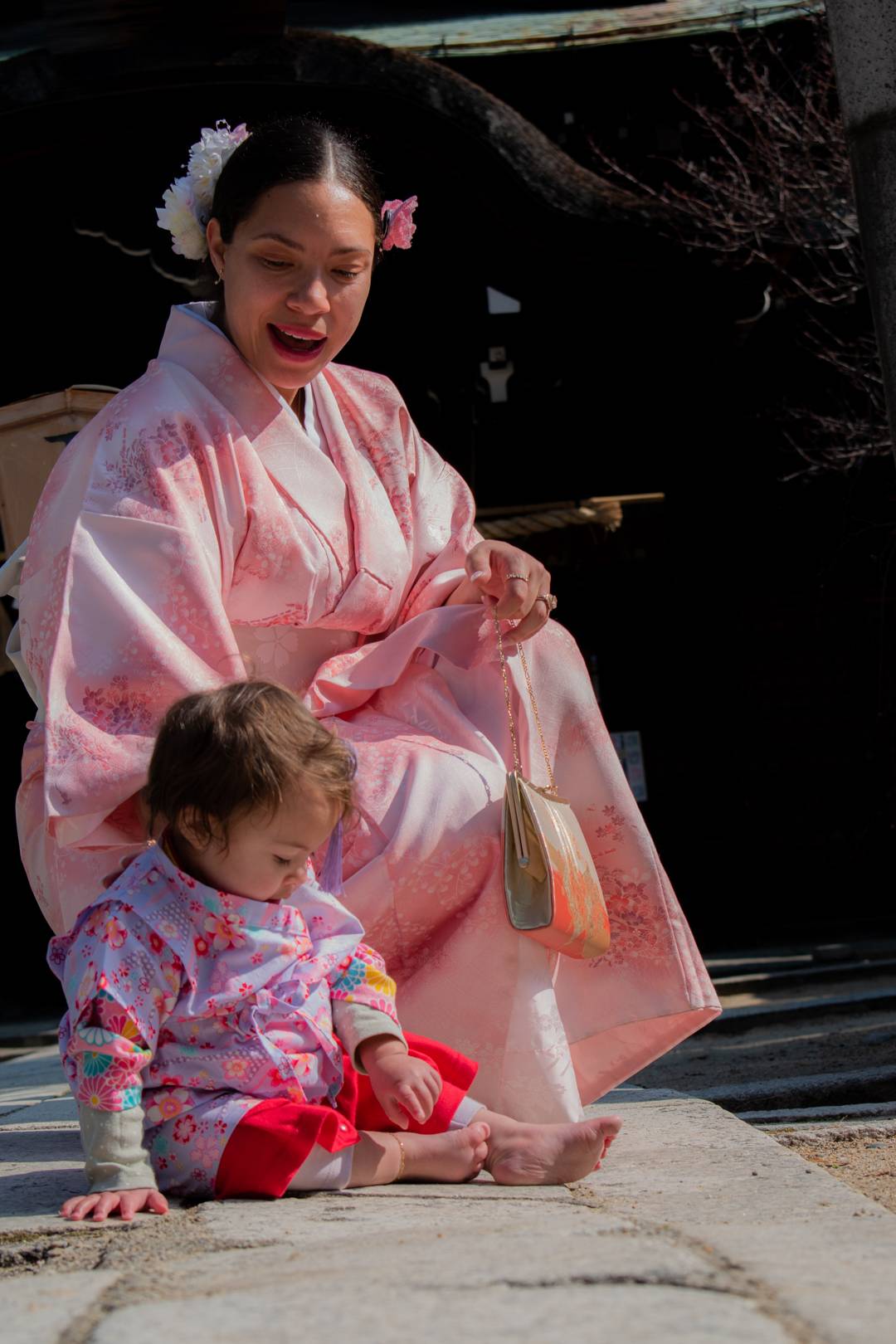 Happy birthday Halo - kimono photography kyoto, family kimono, gion kimono