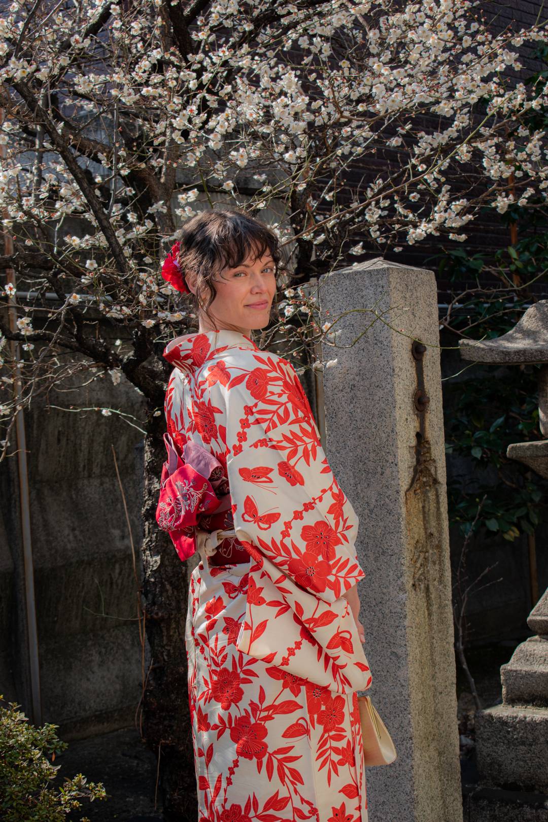 Happy birthday Halo - kyoto sightseeing kimono, kimono fashion, vintage kimono