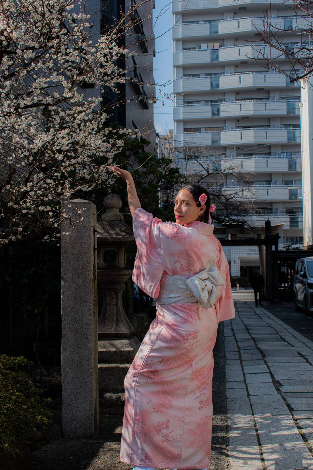 Happy birthday Halo - cherry blossom kimono, cultural experience japan, kimono experience