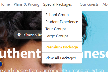 special kimono packages