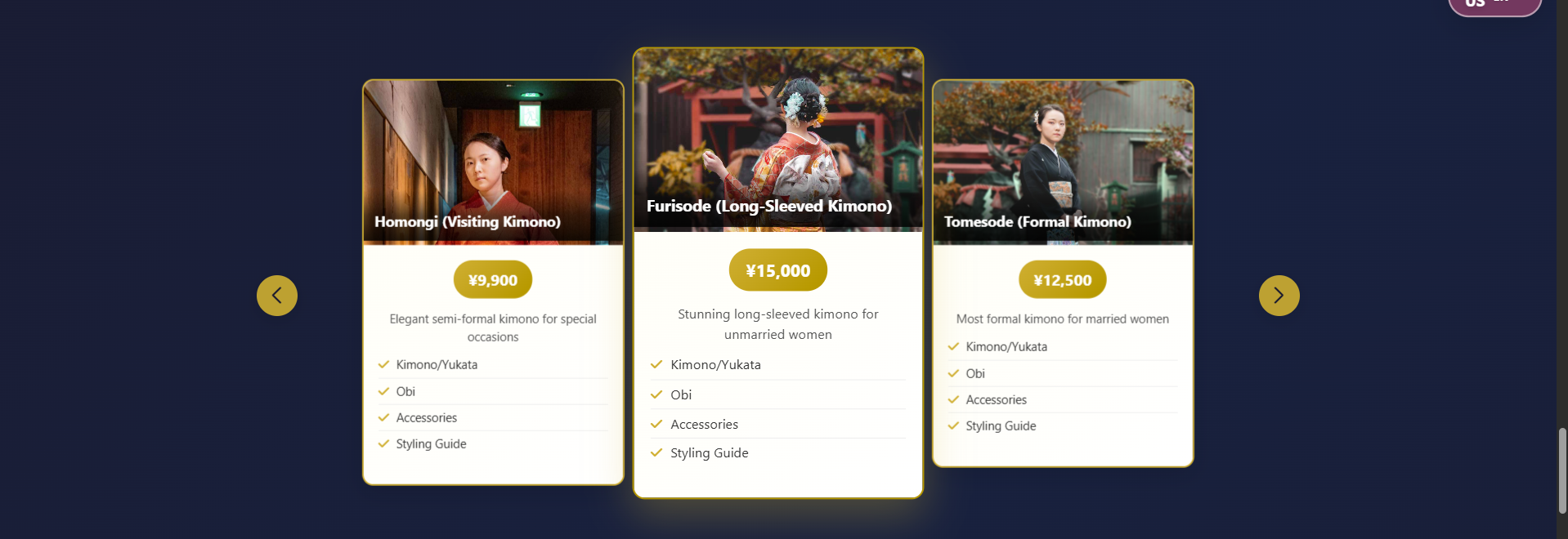 Prices for luxury kimono